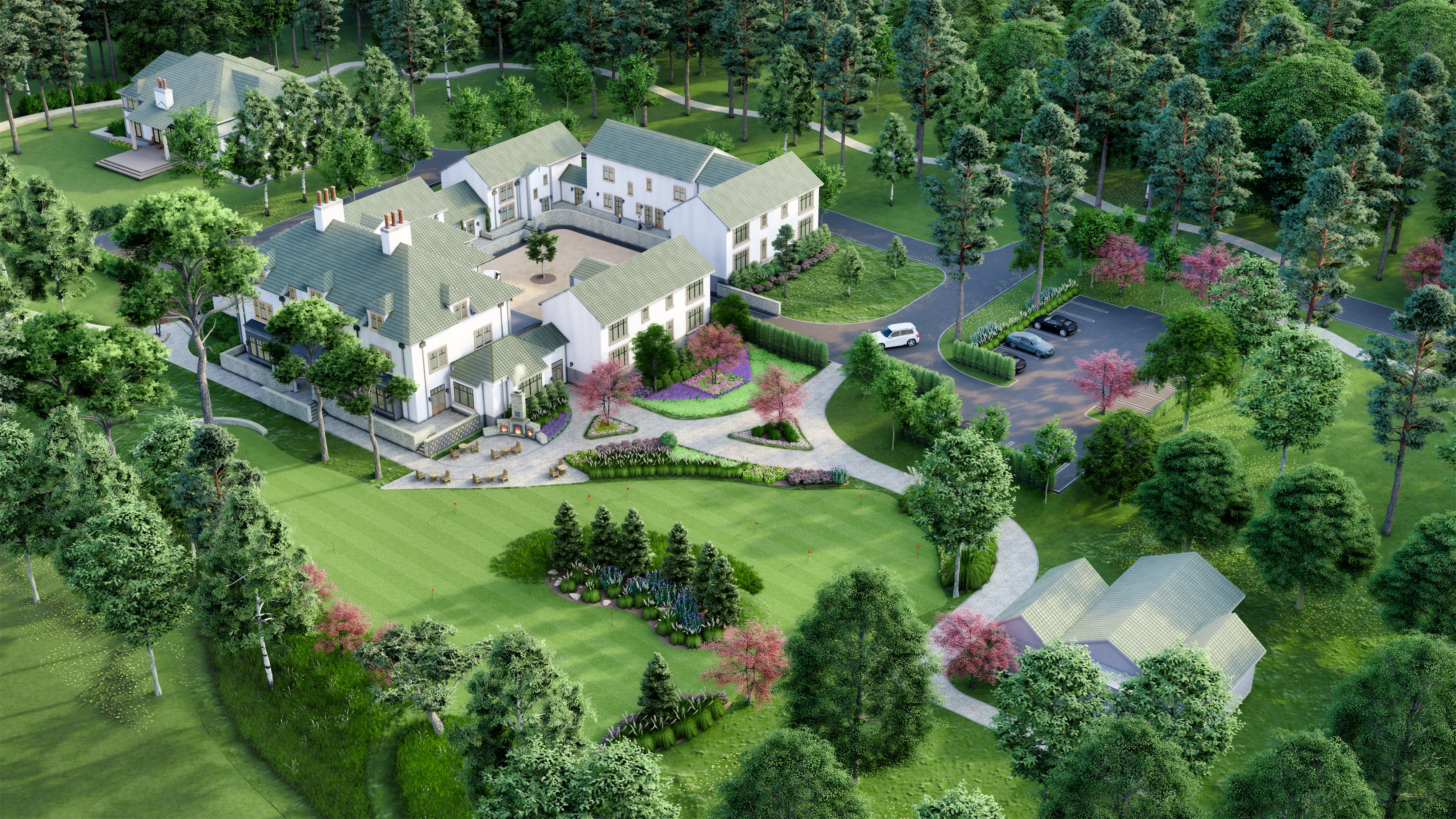  Aerial View of Dunluce Lodge.