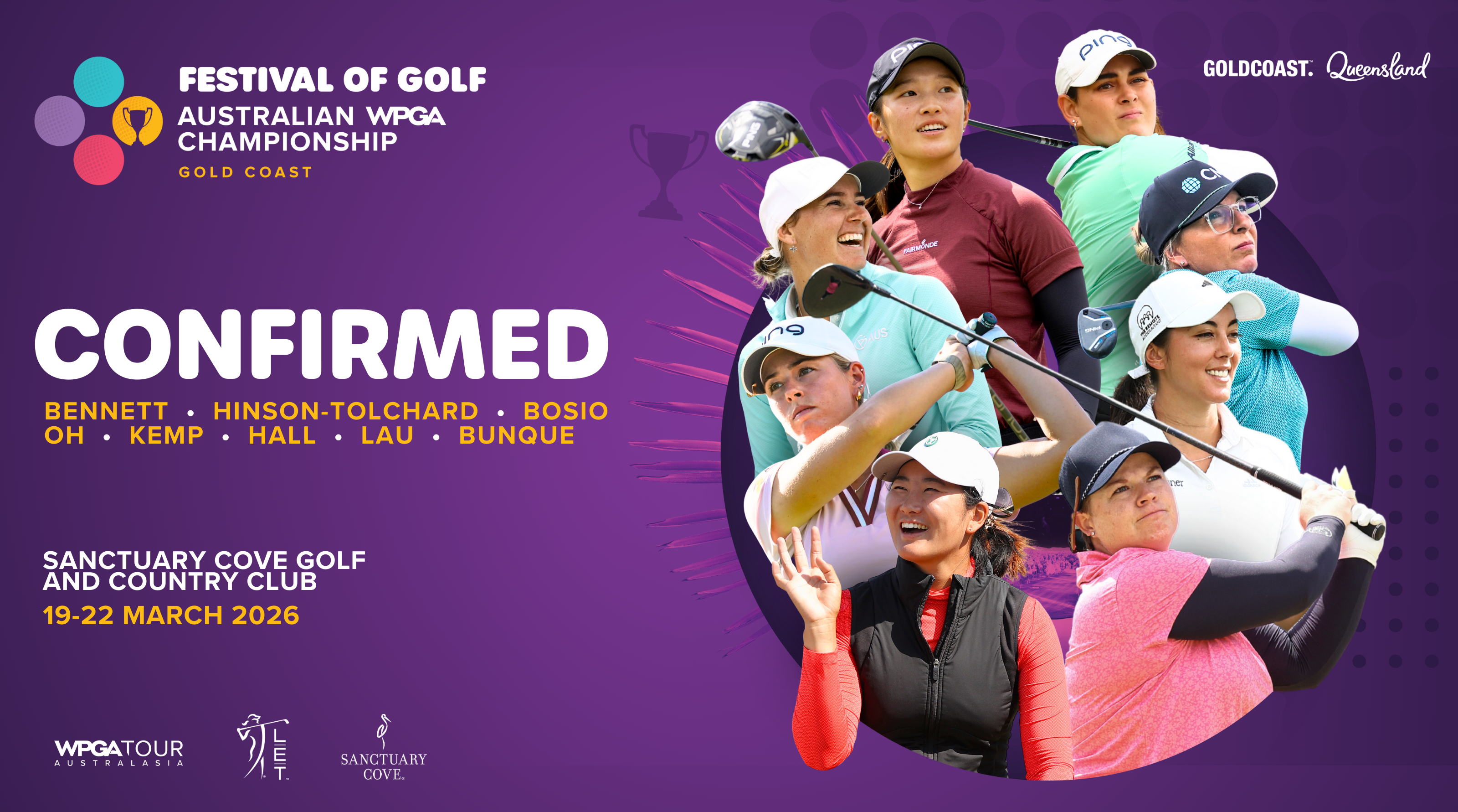 Australia’s leading LET stars confirmed for Australian WPGA Championship